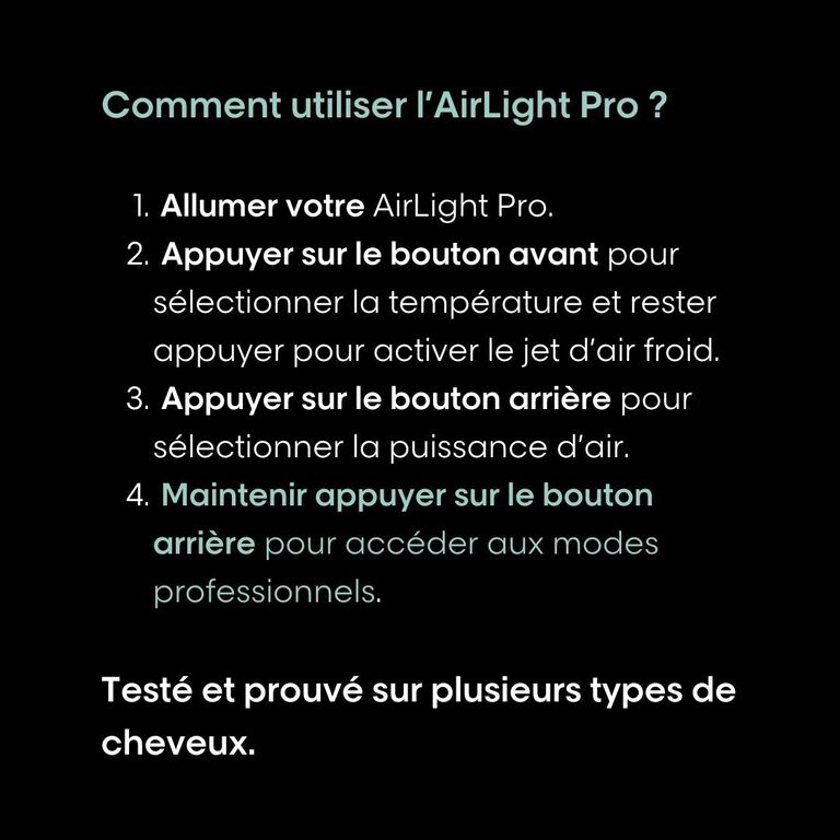 Comment utiliser AirLight Pro ?